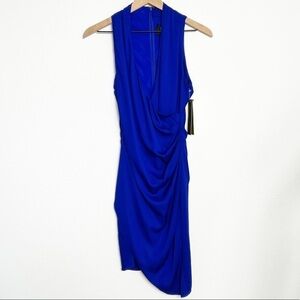 Nicole Miller Stephanie Women Dress Cobalt French Cuff Size 4 Brand New